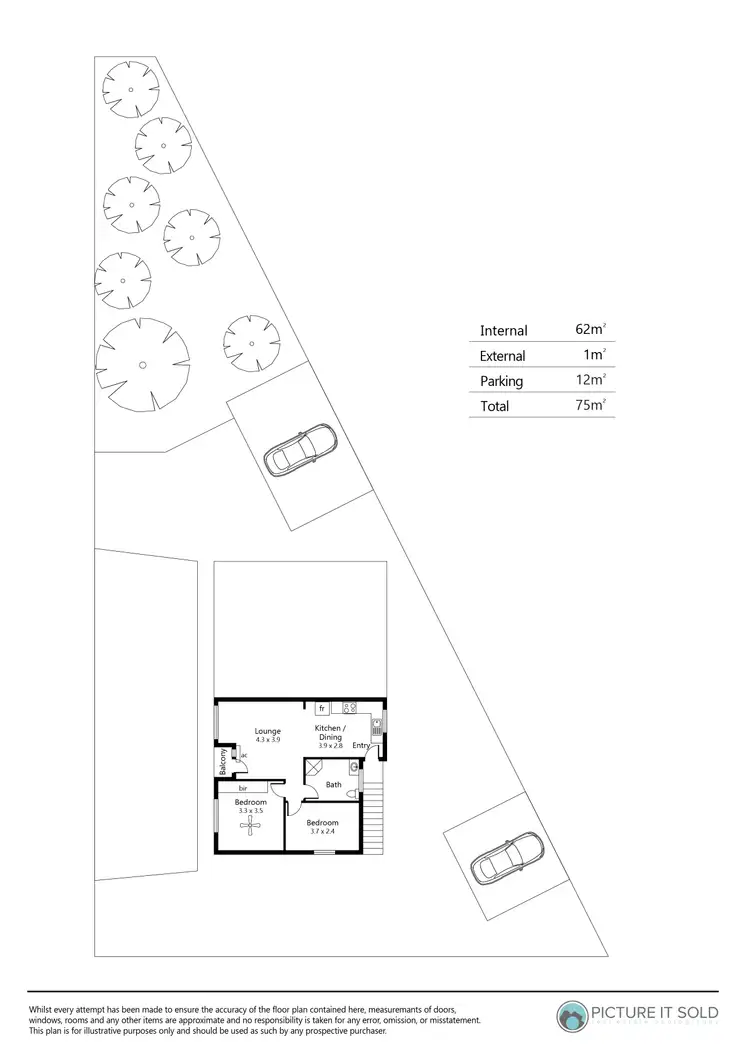Floorplan of Homely unit listing, 4/63 Price Avenue, Clapham SA 5062