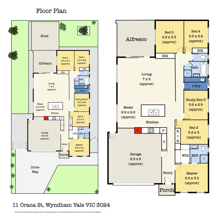 Floorplan of Homely house listing, 11 Orana Street, Wyndham Vale VIC 3024