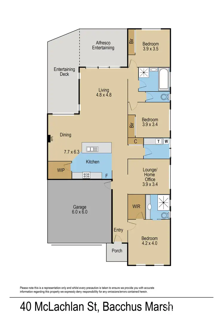 Floorplan of Homely house listing, 40 Mclachlan Street, Bacchus Marsh VIC 3340