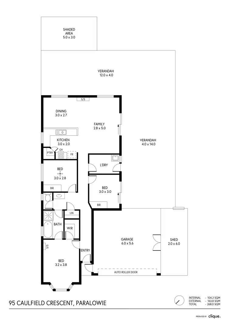 Floorplan of Homely house listing, 95 Caulfield Crescent, Paralowie SA 5108