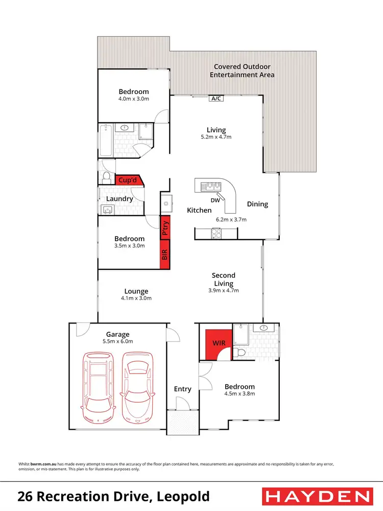 Floorplan of Homely house listing, 26 Recreation Drive, Leopold VIC 3224