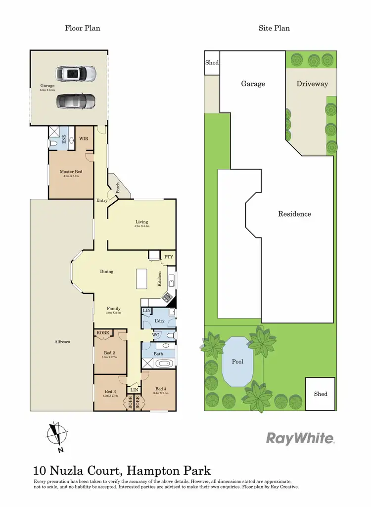 Floorplan of Homely house listing, 10 Nuzla Court, Hampton Park VIC 3976