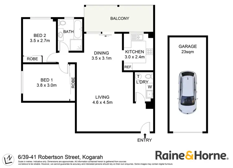 Floorplan of Homely unit listing, 6/39-41 Robertson Street, Kogarah NSW 2217