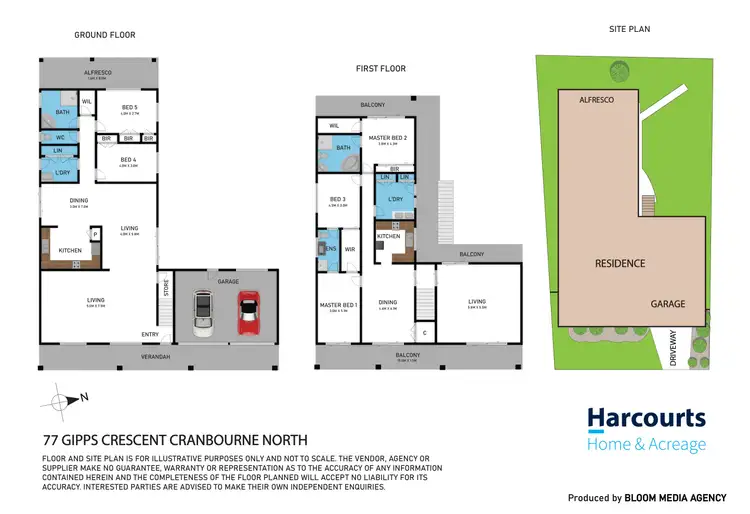 Floorplan of Homely house listing, 77 Gipps Crescent, Cranbourne North VIC 3977