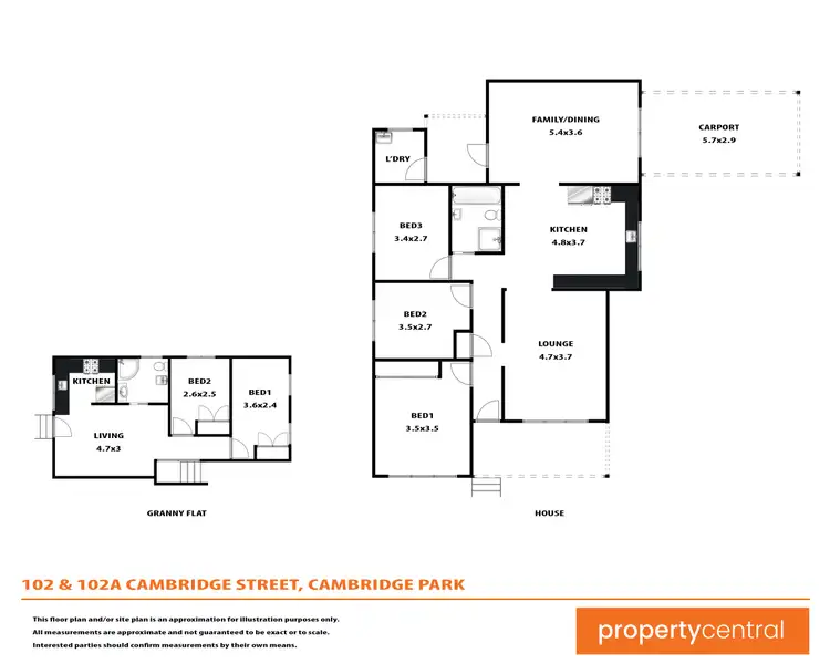Floorplan of Homely house listing, 102 & 102A Cambridge Street, Cambridge Park NSW 2747