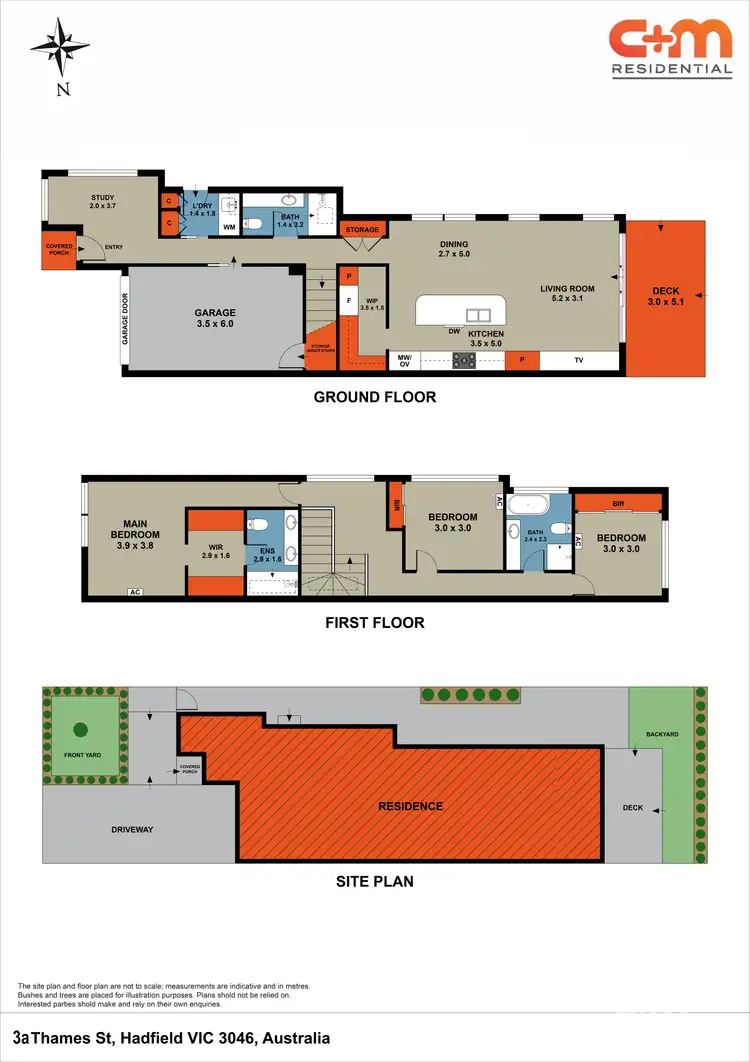 Floorplan of Homely townhouse listing, 3A Thames Street, Hadfield VIC 3046