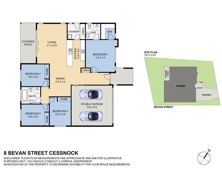 Floorplan of Homely house listing, 8 Bevan Street, Cessnock NSW 2325