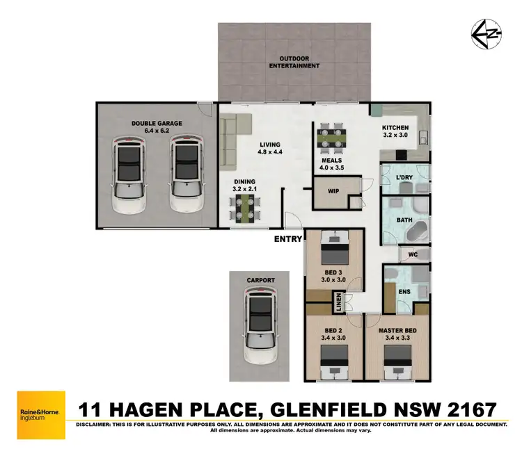 Floorplan of Homely house listing, 11 Hagen Place, Glenfield NSW 2167