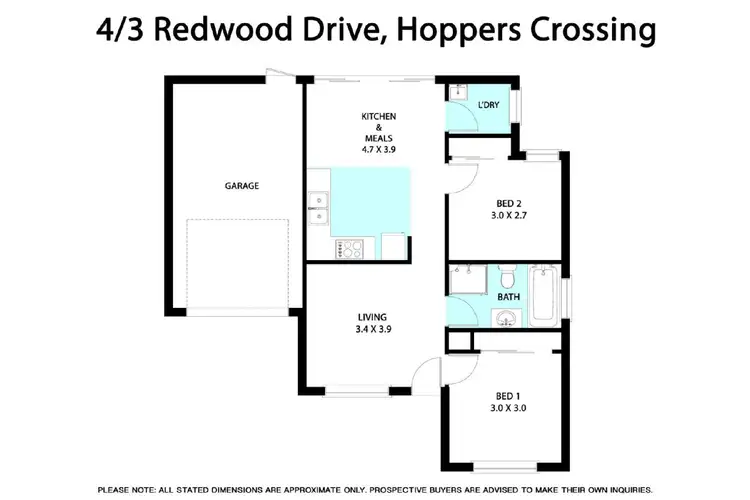 Floorplan of Homely unit listing, 4/3 Redwood Drive, Hoppers Crossing VIC 3029
