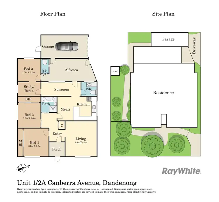 Floorplan of Homely house listing, 1/2A Canberra Avenue, Dandenong VIC 3175