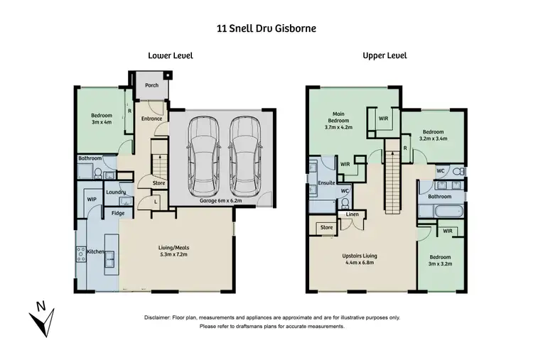 Floorplan of Homely house listing, 11 Snell Drive, Gisborne VIC 3437