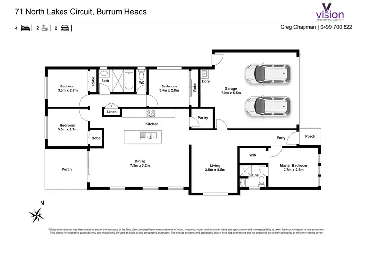 Floorplan of Homely house listing, 71 North Lakes Circuit, Burrum Heads QLD 4659