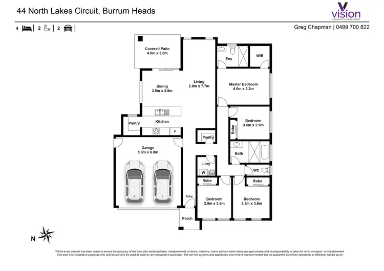 Floorplan of Homely house listing, 44 North Lakes Circuit, Burrum Heads QLD 4659