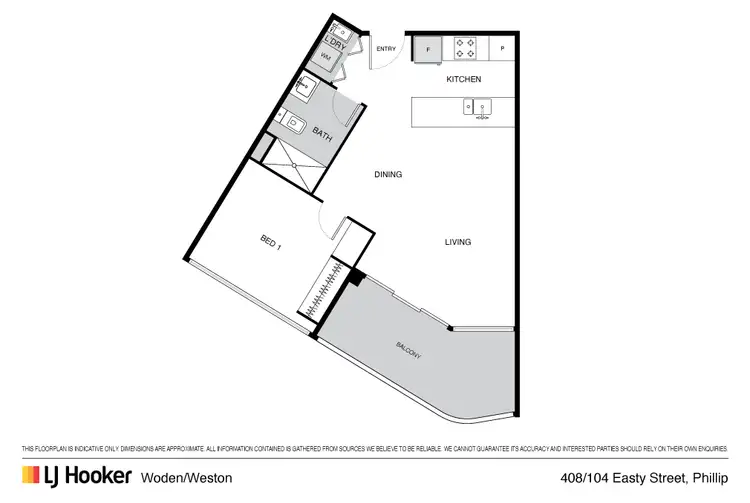 Floorplan of Homely apartment listing, 408/104 Easty Street, Phillip ACT 2606