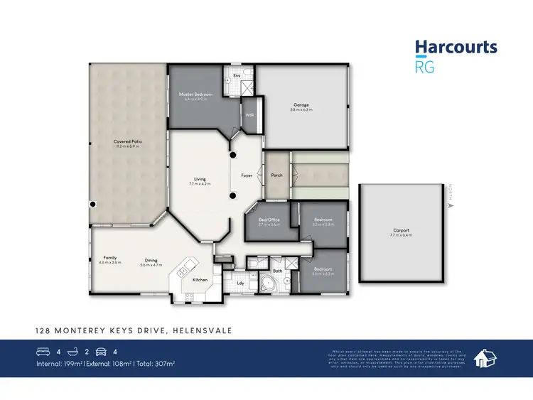 Floorplan of Homely house listing, 128 Monterey Keys Drive, Helensvale QLD 4212
