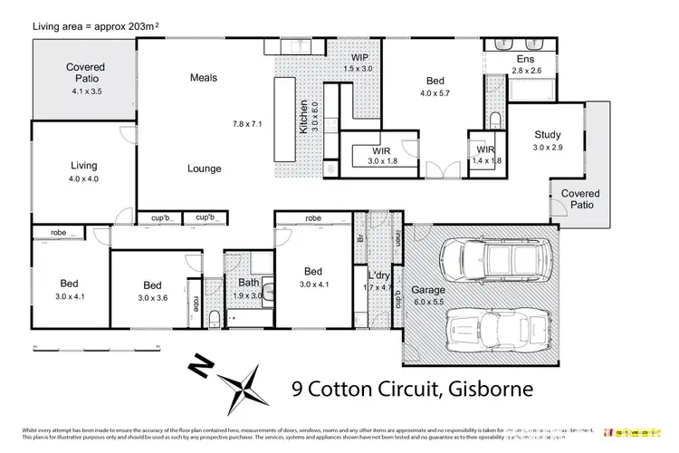 Floorplan of Homely house listing, 9 Cotton Circuit, Gisborne VIC 3437