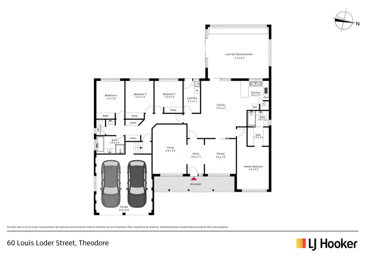 Floorplan of Homely house listing, 60 Louis Loder Street, Theodore ACT 2905