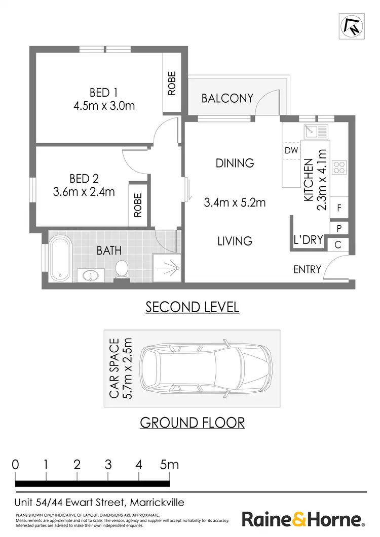 Floorplan of Homely apartment listing, 54/44-50 Ewart Street, Marrickville NSW 2204