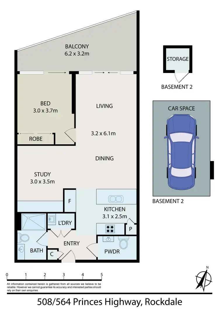 Floorplan of Homely apartment listing, 508/564 Princes Highway, Rockdale NSW 2216