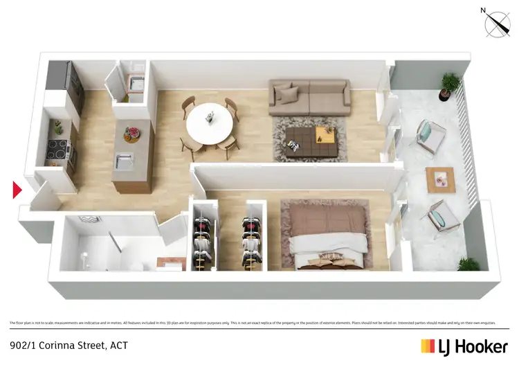 Floorplan of Homely apartment listing, 902/1 Corinna Street, Phillip ACT 2606