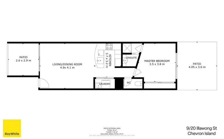 Floorplan of Homely apartment listing, 9/20-26 Illawong Street, Chevron Island QLD 4217