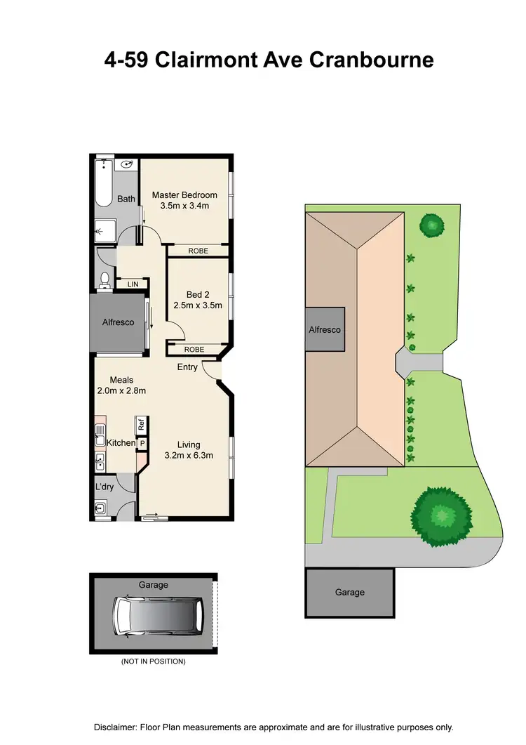 Floorplan of Homely unit listing, 4/59 Clairmont Avenue, Cranbourne VIC 3977
