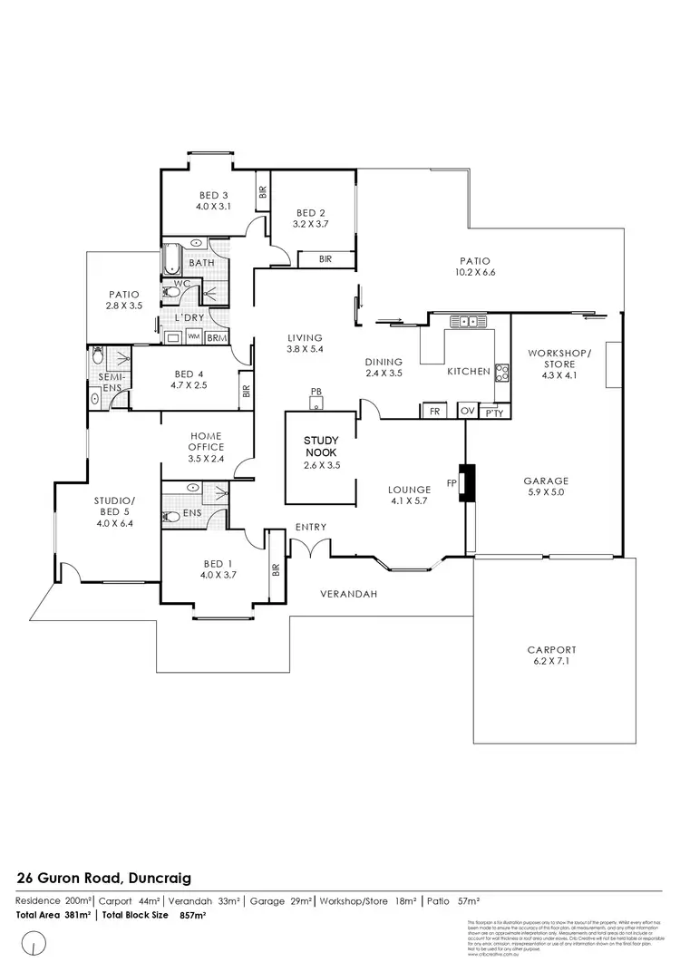 Floorplan of Homely house listing, 26 Guron Road, Duncraig WA 6023