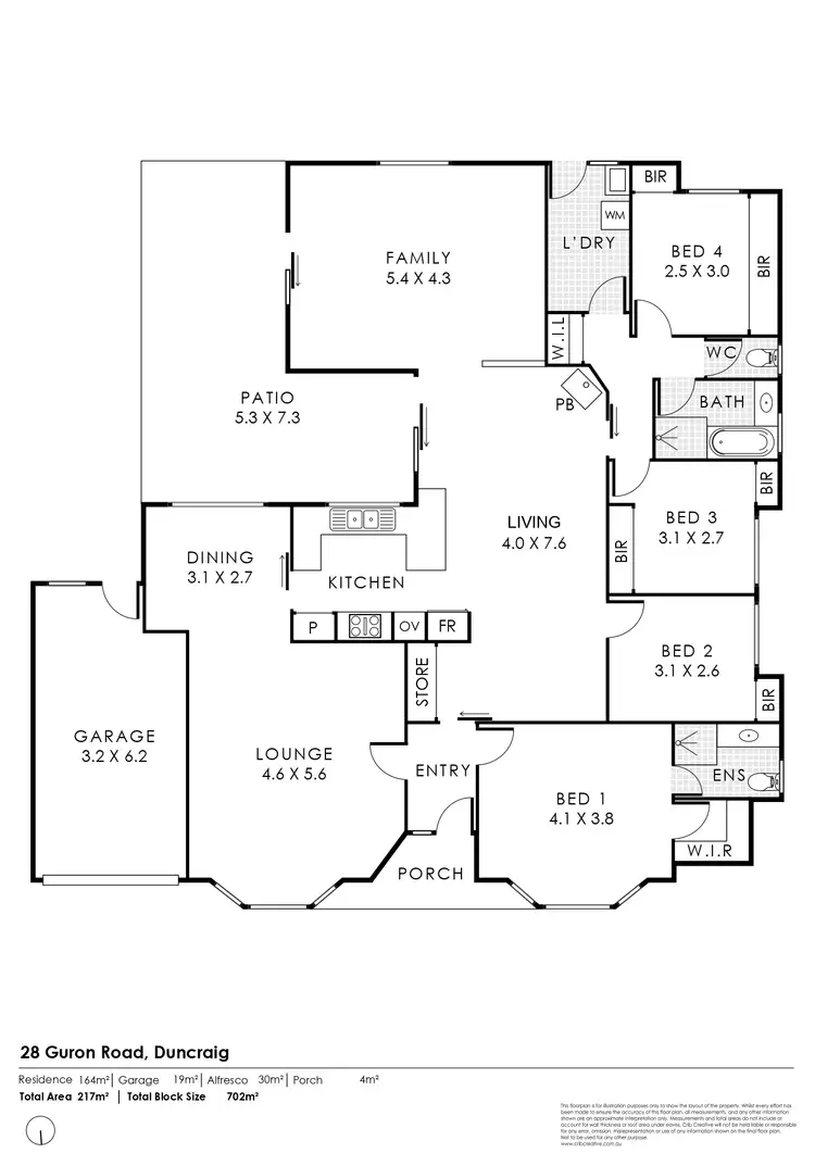 Floorplan of Homely house listing, 28 Guron Road, Duncraig WA 6023