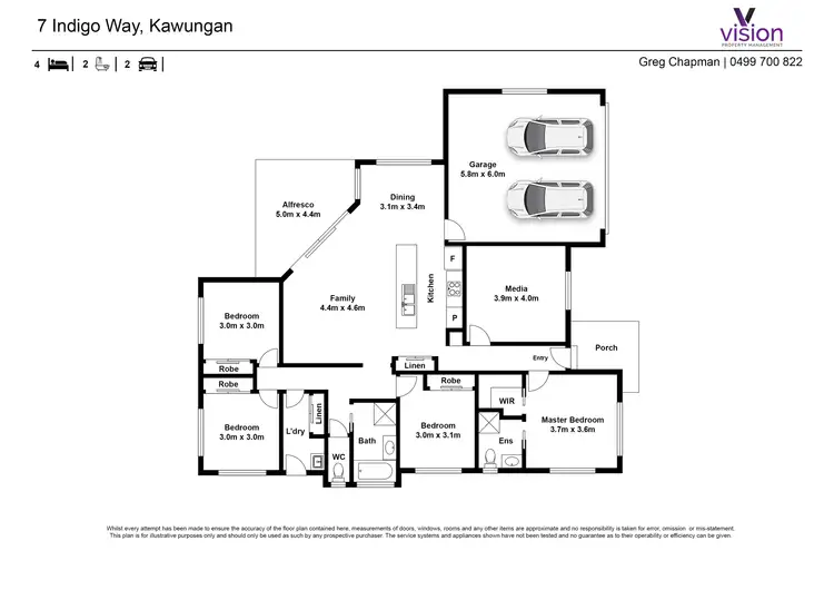 Floorplan of Homely house listing, 7 Indigo Way, Kawungan QLD 4655