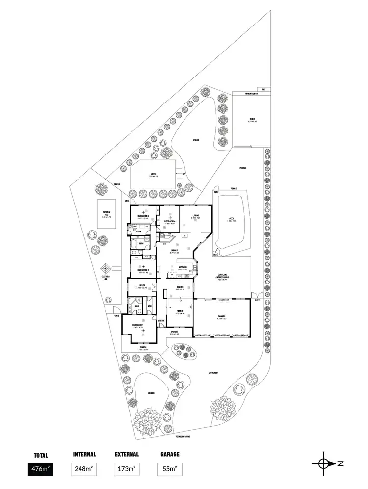 Floorplan of Homely house listing, 1 Reordan Drive, Greenwith SA 5125