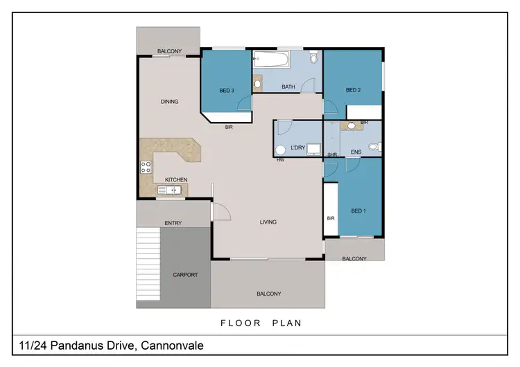 Floorplan of Homely unit listing, 11/24 Pandanus Drive, Cannonvale QLD 4802