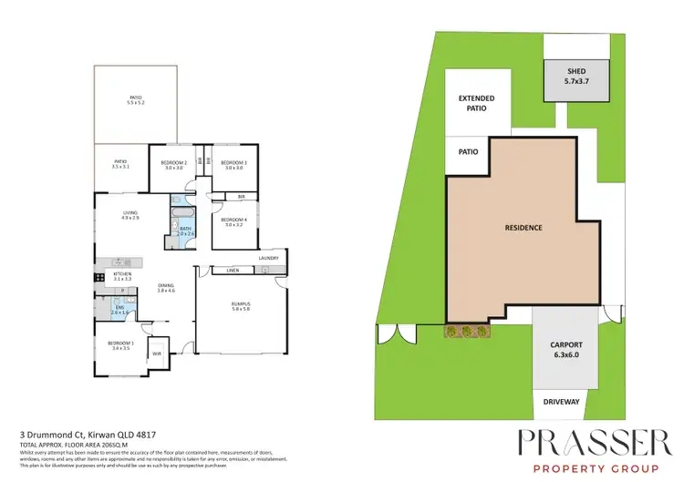 Floorplan of Homely house listing, 3 Drummond Court, Kirwan QLD 4817