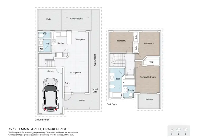 Floorplan of Homely townhouse listing, 45/21 Emma Street, Bracken Ridge QLD 4017