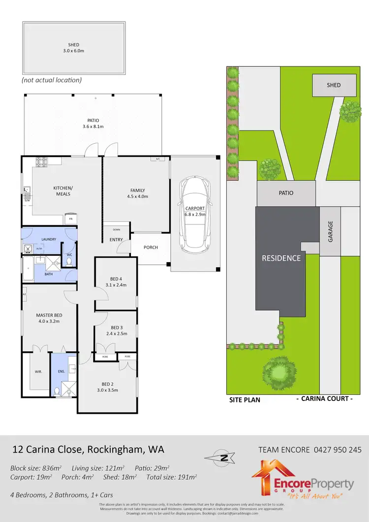 Floorplan of Homely house listing, 12 Carina Close, Rockingham WA 6168