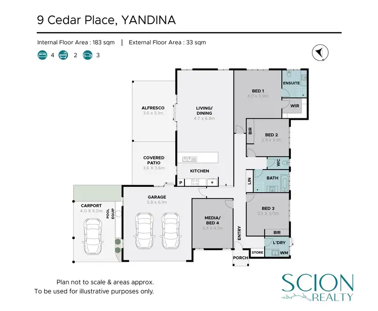 Floorplan of Homely house listing, 9 Cedar Place, Yandina QLD 4561