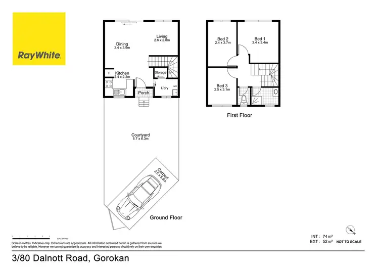 Floorplan of Homely townhouse listing, 3/80 Dalnott Road, Gorokan NSW 2263