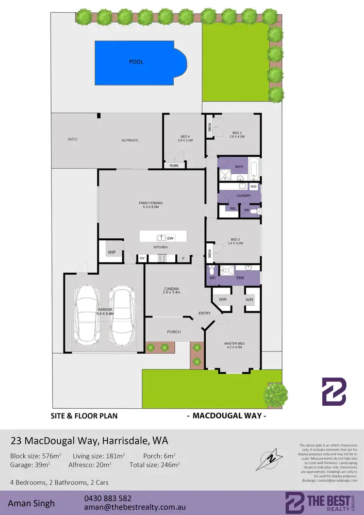 Floorplan of Homely house listing, 23 Macdougal Way, Harrisdale WA 6112