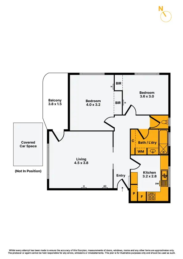 Floorplan of Homely apartment listing, 8/97 Verdon St, Williamstown VIC 3016