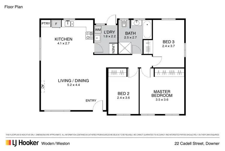Floorplan of Homely house listing, 22 Cadell Street, Downer ACT 2602