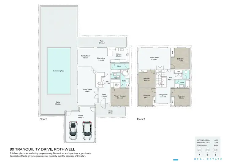 Floorplan of Homely house listing, 99 Tranquility Drive, Rothwell QLD 4022