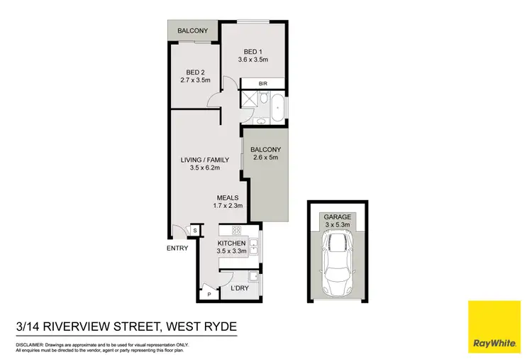 Floorplan of Homely apartment listing, 3/14 Riverview Street, West Ryde NSW 2114