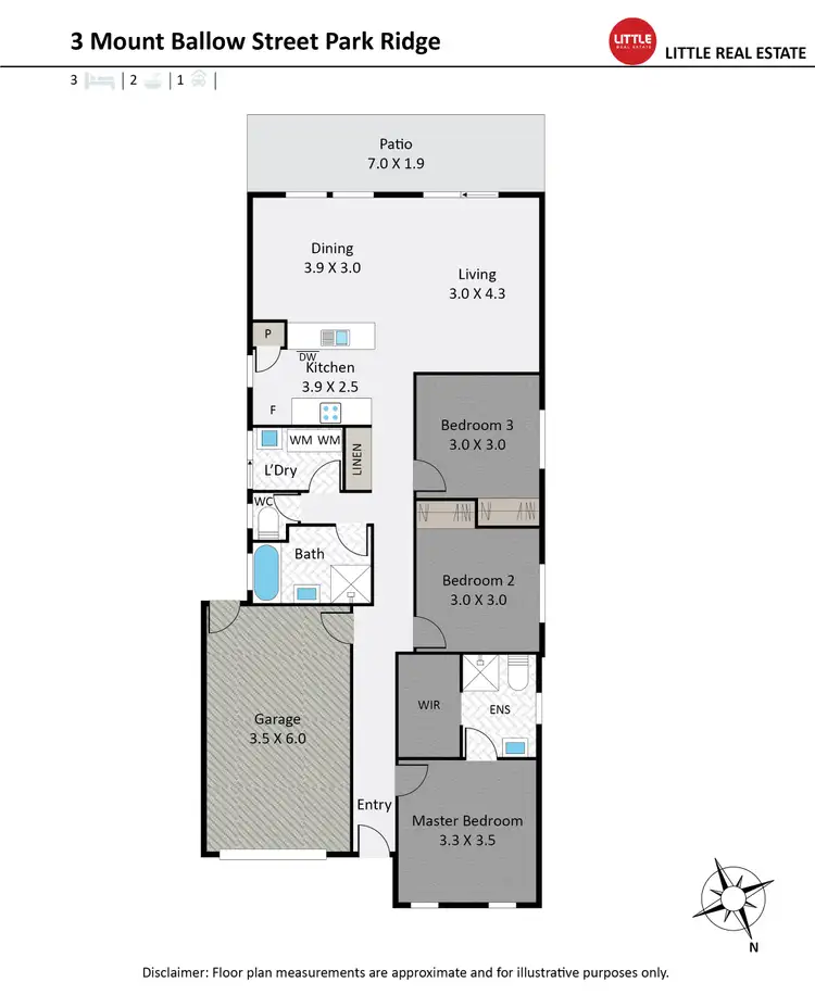 Floorplan of Homely house listing, 3 Mount Ballow Street, Park Ridge QLD 4125