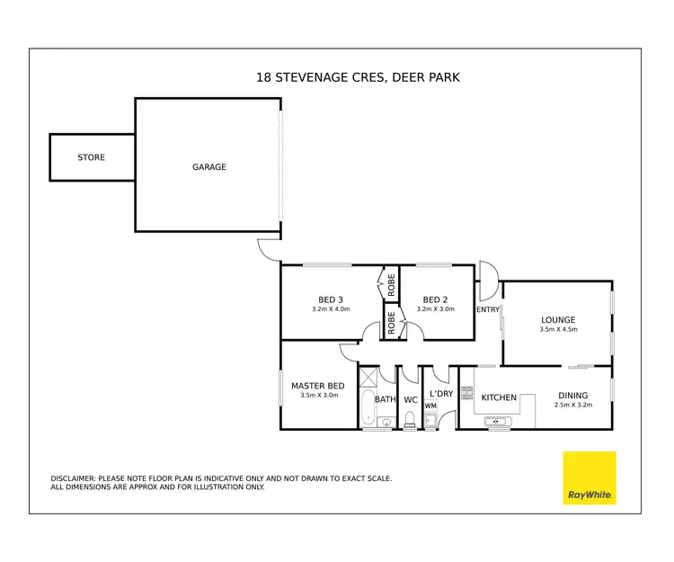 Floorplan of Homely house listing, 18 Stevenage Crescent, Deer Park VIC 3023