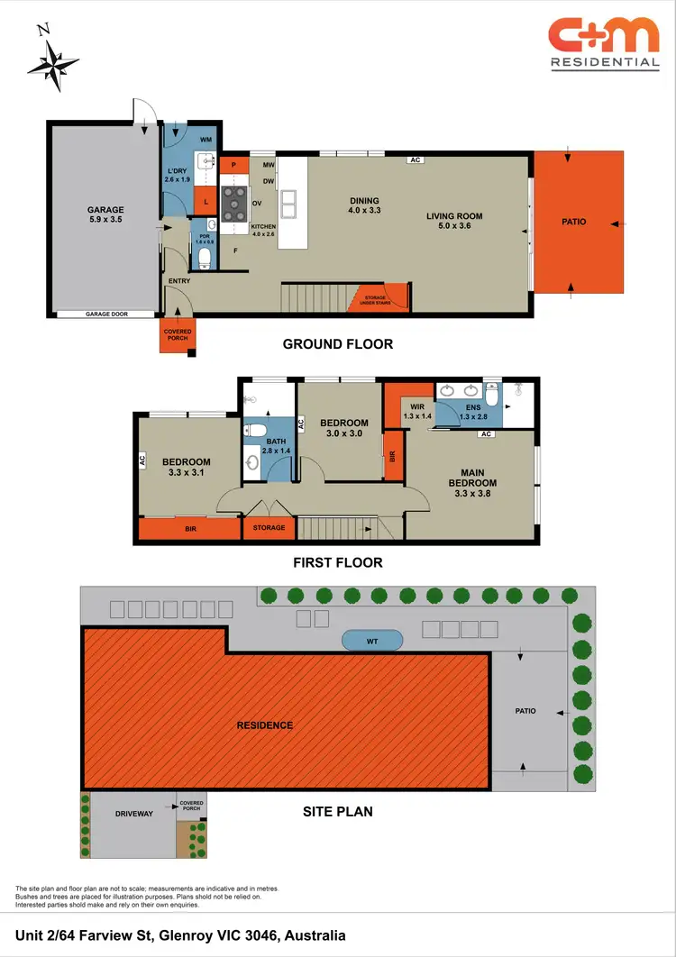 Floorplan of Homely townhouse listing, 2/64 Farview Street, Glenroy VIC 3046