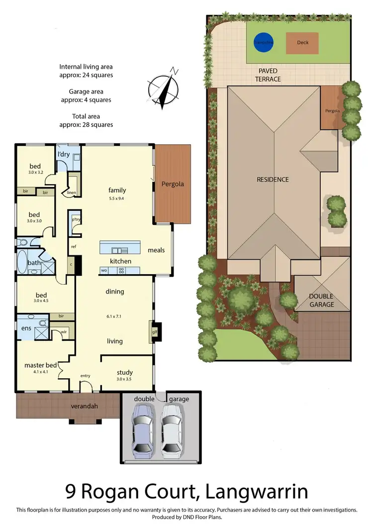 Floorplan of Homely house listing, 9 Rogan Court, Langwarrin VIC 3910