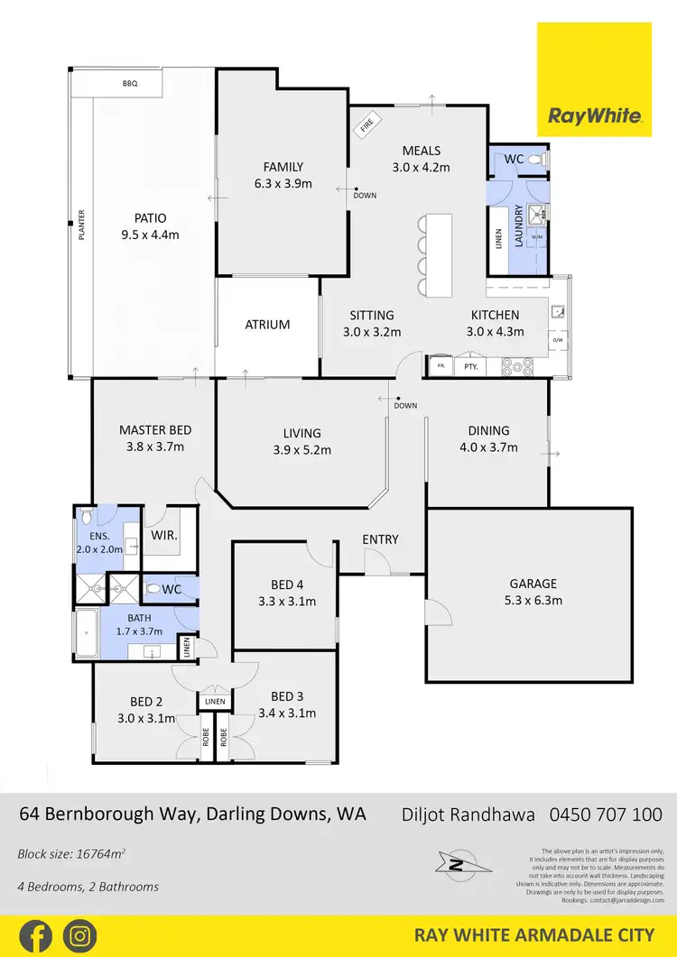 Floorplan of Homely house listing, 64 Bernborough Way, Darling Downs WA 6122