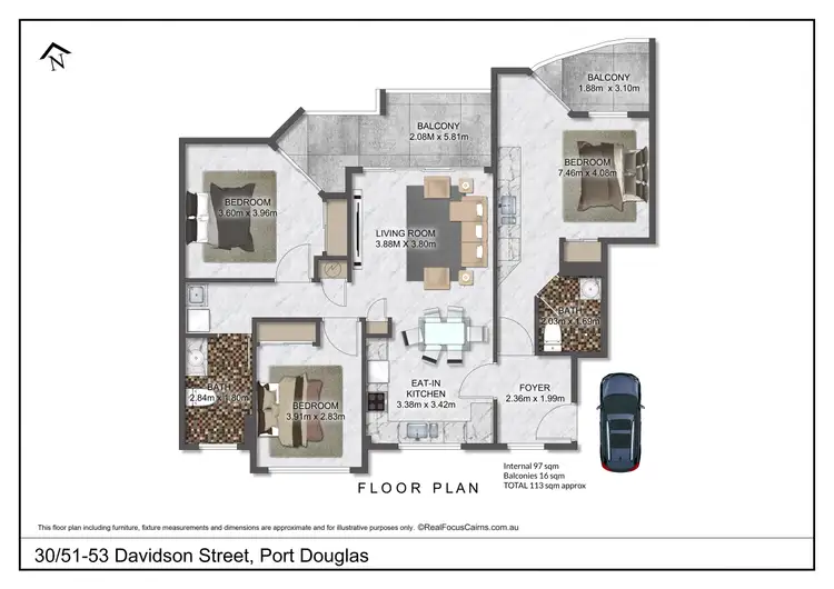 Floorplan of Homely apartment listing, 30/51-53 Davidson Street, Port Douglas QLD 4877