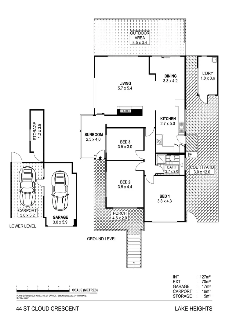 Floorplan of Homely house listing, 44 St Cloud Crescent, Lake Heights NSW 2502