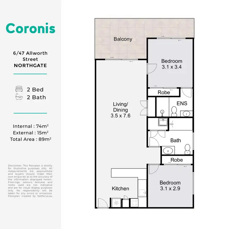 Floorplan of Homely unit listing, 6/47 Allworth Street, Northgate QLD 4013