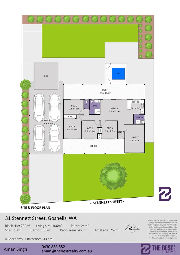 Floorplan of Homely house listing, 31 Stennett Street, Gosnells WA 6110